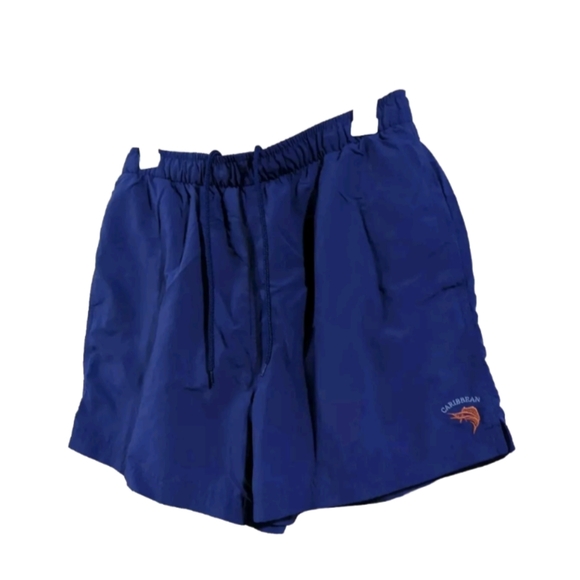 🩸🩸Men's Caribbean Swimwear  Woven Swim Shorts Blue Size Small EUC - Picture 1 of 10